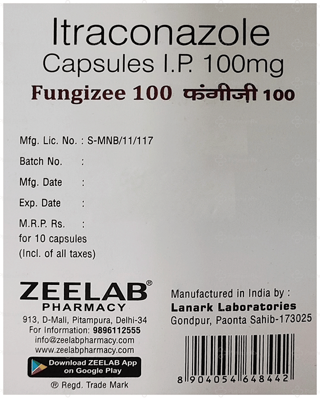 Fungi ZEE 100mg Capsule 10s