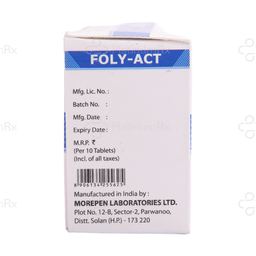 Foly Act 5mg Tablet 10s