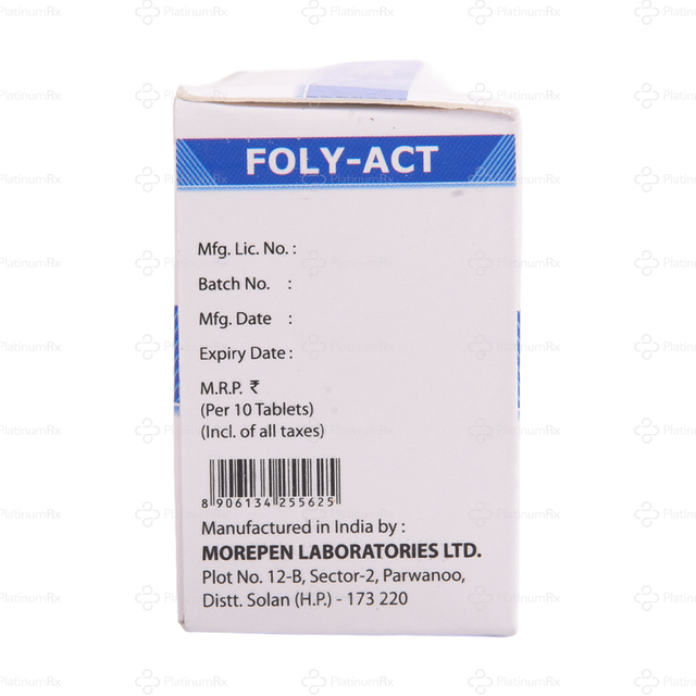 Foly Act 5mg Tablet 10s