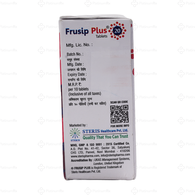 Frusip Plus 20/50mg Tablet 10s