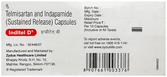 Inditel D 40/1.5mg Capsule SR 10s