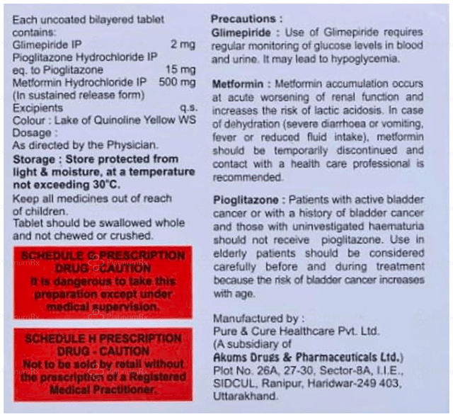 Triab GPM 2/500/15mg Tablet SR 15s