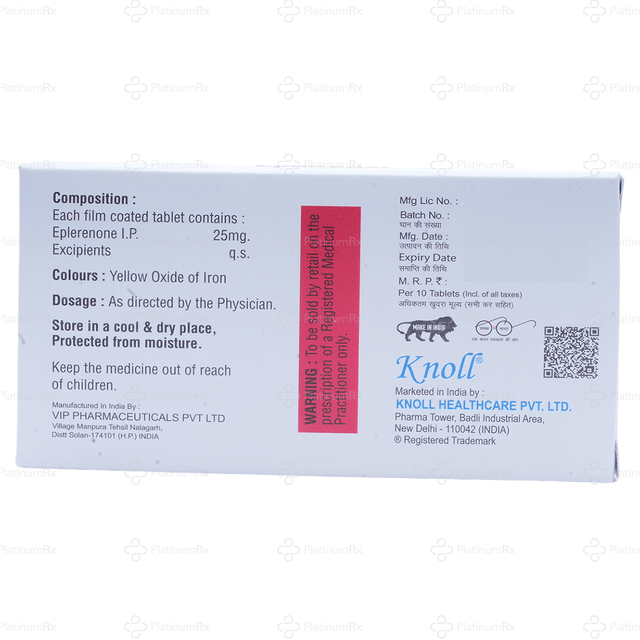 Eplerenol 25mg Tablet 10s