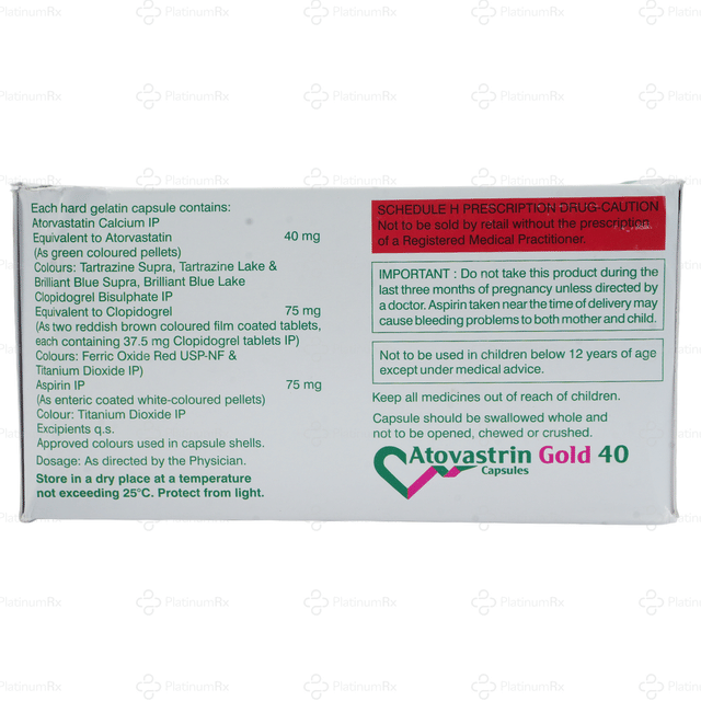 Atovastrin Gold 75/40/75mg Capsule 15s