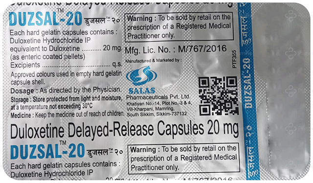 Duzsal 20mg Capsule DR 10s