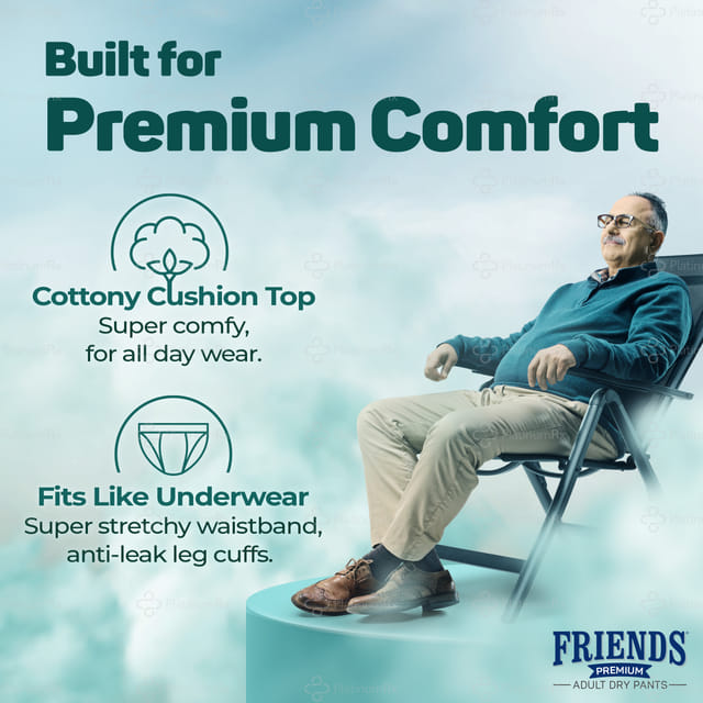 Friends Premium Adult Dry Pants Large Diaper 10s