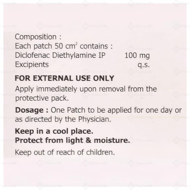 Dicloplast 100mg Patch 3s