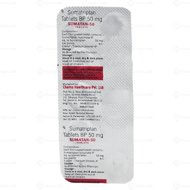 Sumatan 50mg Tablet 10s