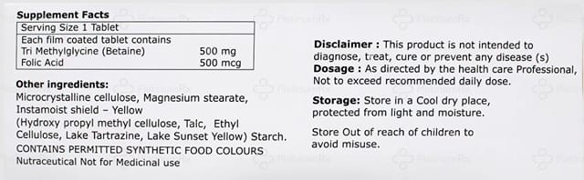 Folmet NM 500mg/500mcg Tablet 10s