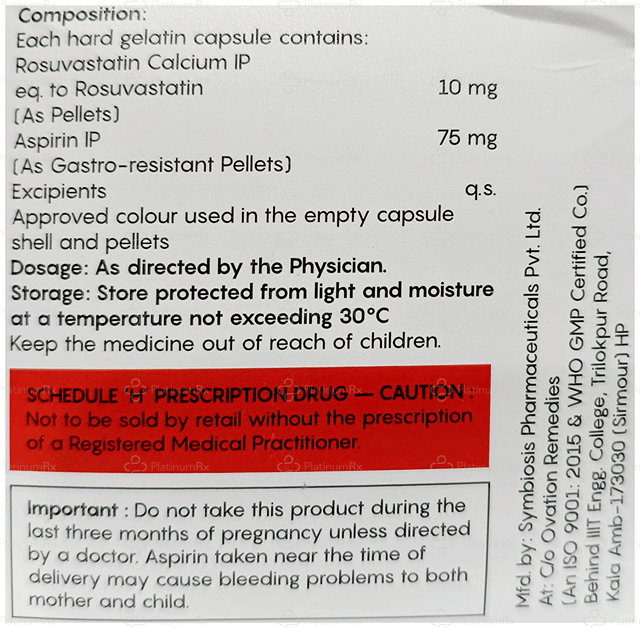 Roseprix ASP 75/10mg Capsule 10s