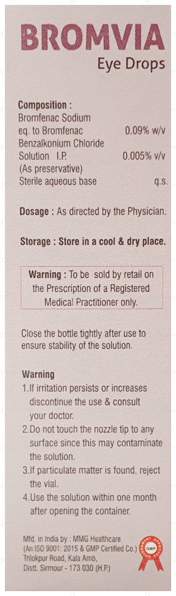 Bromvia 0.09% Ophthalmic Solution 5ml