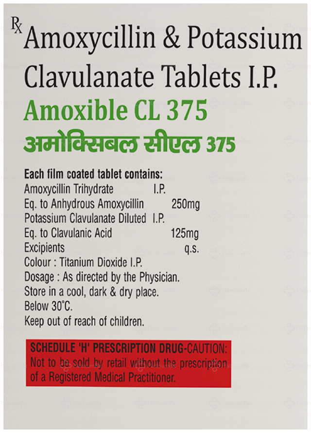Amoxible CL 250/125mg Tablet 10s