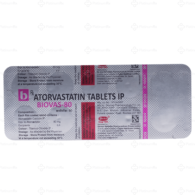 Biovas 80mg Tablet 10s