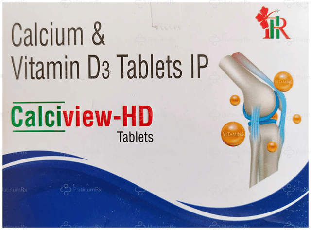 Calciview HD 500mg/500IU Tablet 15s