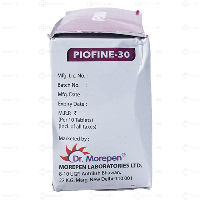 Piofine 30mg Tablet 10s