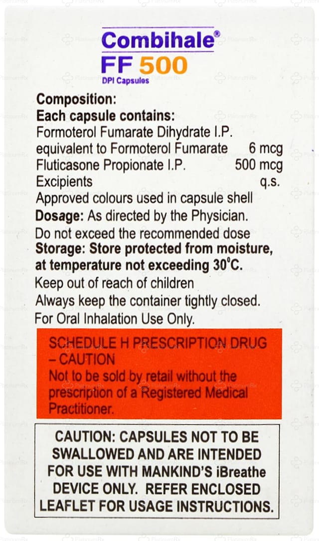Combihale FF 500/6mcg DPI Capsule 30s