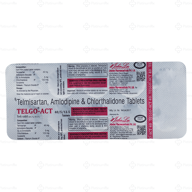 Telgo ACT 40/5/12.5mg Tablet 10s