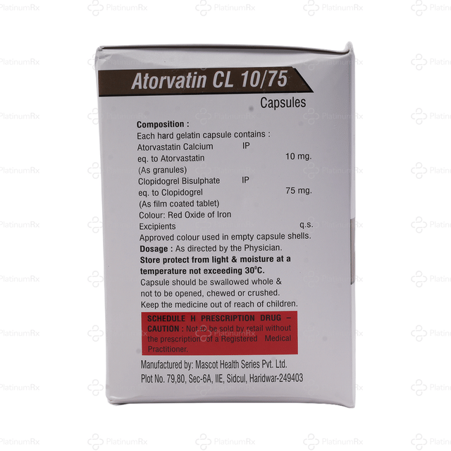 Atorvatin CL 10/75mg Capsule 15s