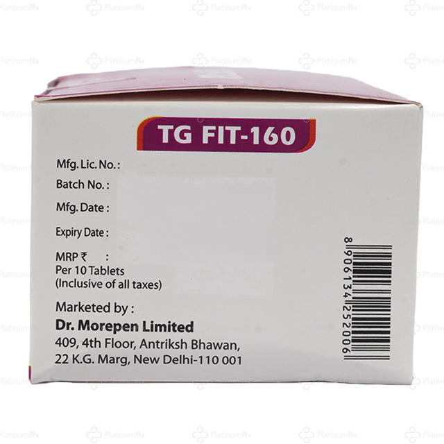 TG Fit 160mg Tablet 10s
