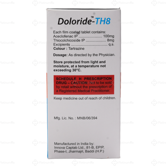 Doloride TH 100/8mg Tablet 10s