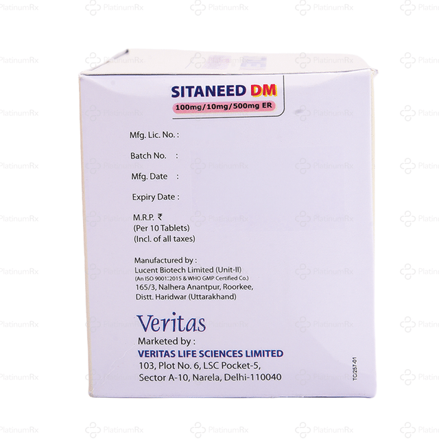 Sitaneed DM ER 10/500/100mg Tablet 10s