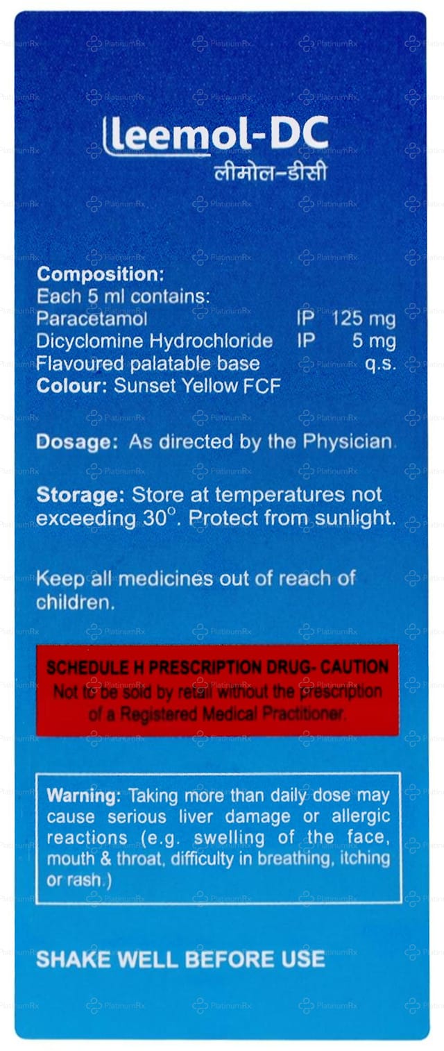 Leemol DC 5/125mg Syrup 60ml