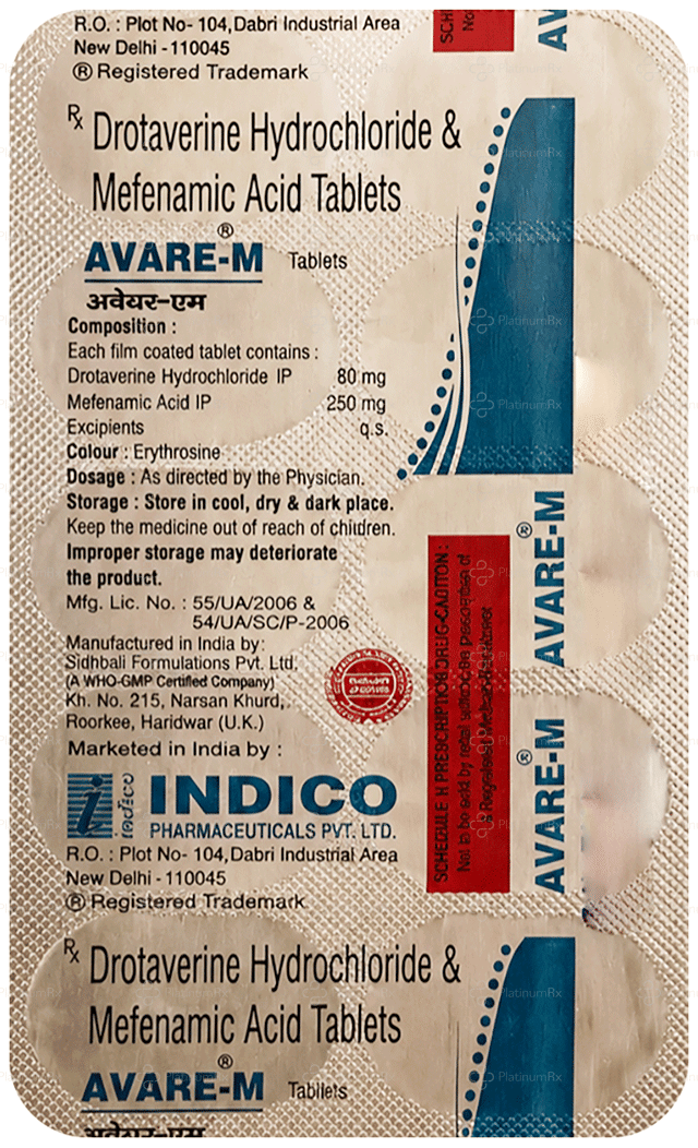 Avare M 80/250mg Tablet 10s