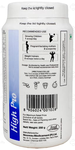High Pro Dietary Supplement French Vanilla Flavour Powder 250gm