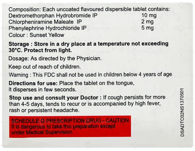 Codistar DC 2/10/5mg Tablet DT 10s