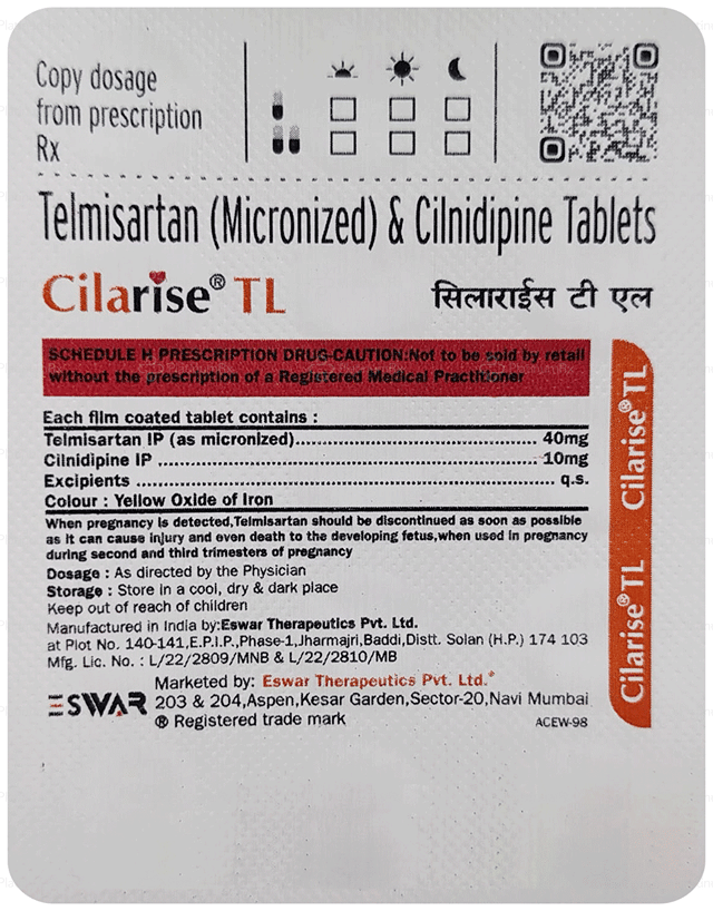 Cilarise TL 10/40mg Tablet 15s