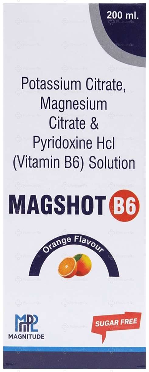 Magshot B6 Orange Sugar Free Oral Solution 200ml