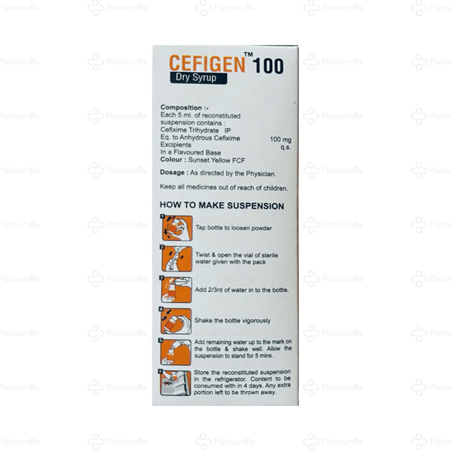 Cefigen 100mg Orange Oral Suspension 30ml