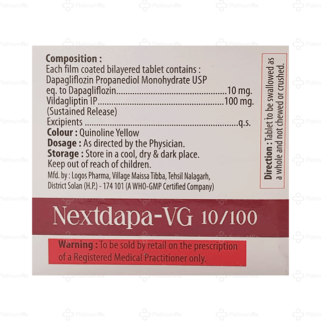 Nextdapa VG 10/100mg Tablet SR 10s