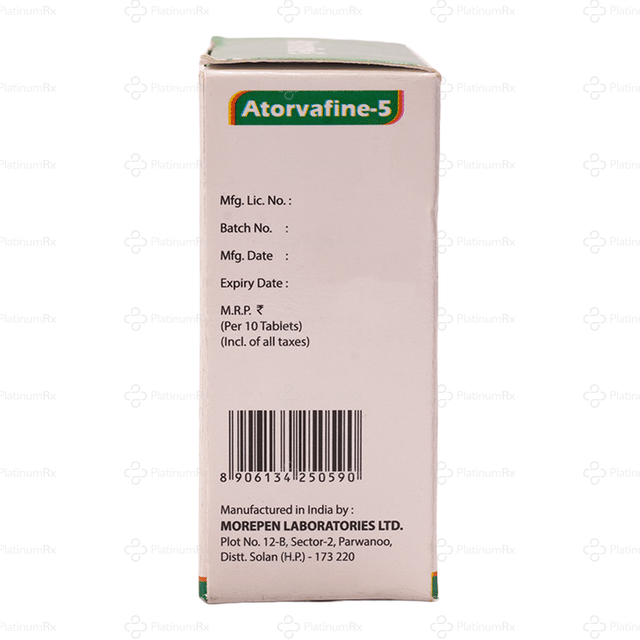 Atorvafine 5mg Tablet 10s