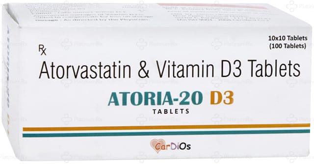 Atoria 20mg/1000IU D3 Tablet 10s