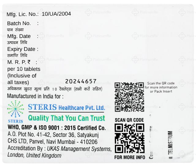 Telmistrum MT AM 50mg Tablet ER 10s
