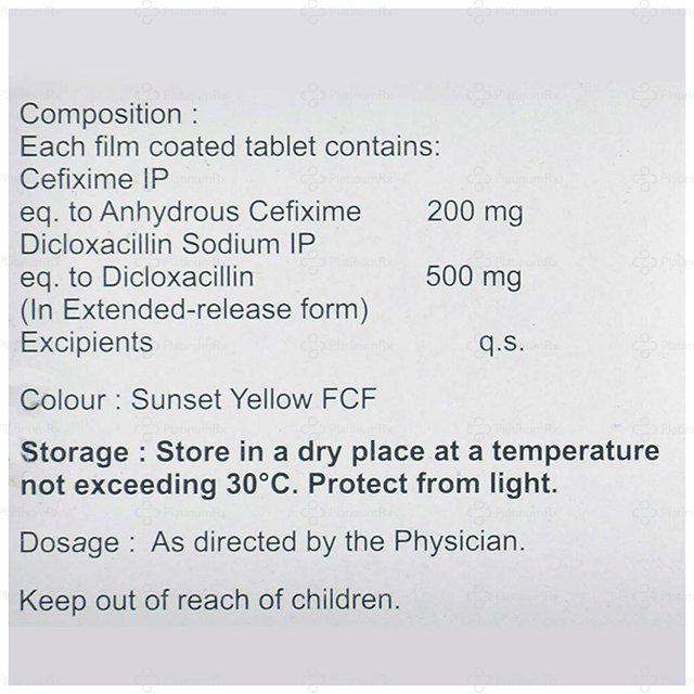 Mahacef XL 200/500mg New Tablet 10s