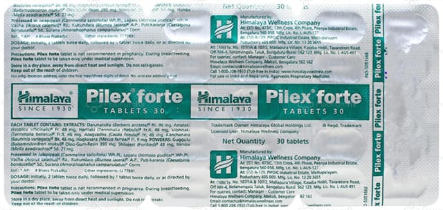 Himalaya Pilex Forte Tablet 30s