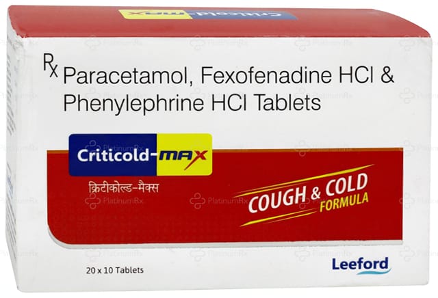 Criticold Max 60/10/325mg Tablet 10s