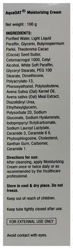 Aqua Oat Moisturizing Cream 100gm