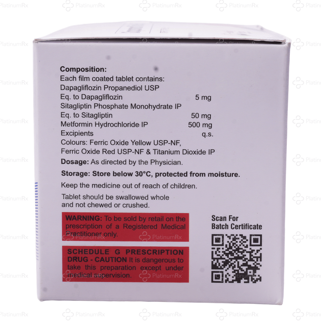 Dapasmart Trio H 555mg Tablet 10s