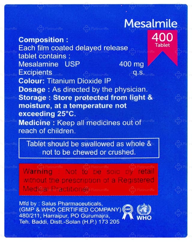 Mesalmile 400mg Tablet 10s