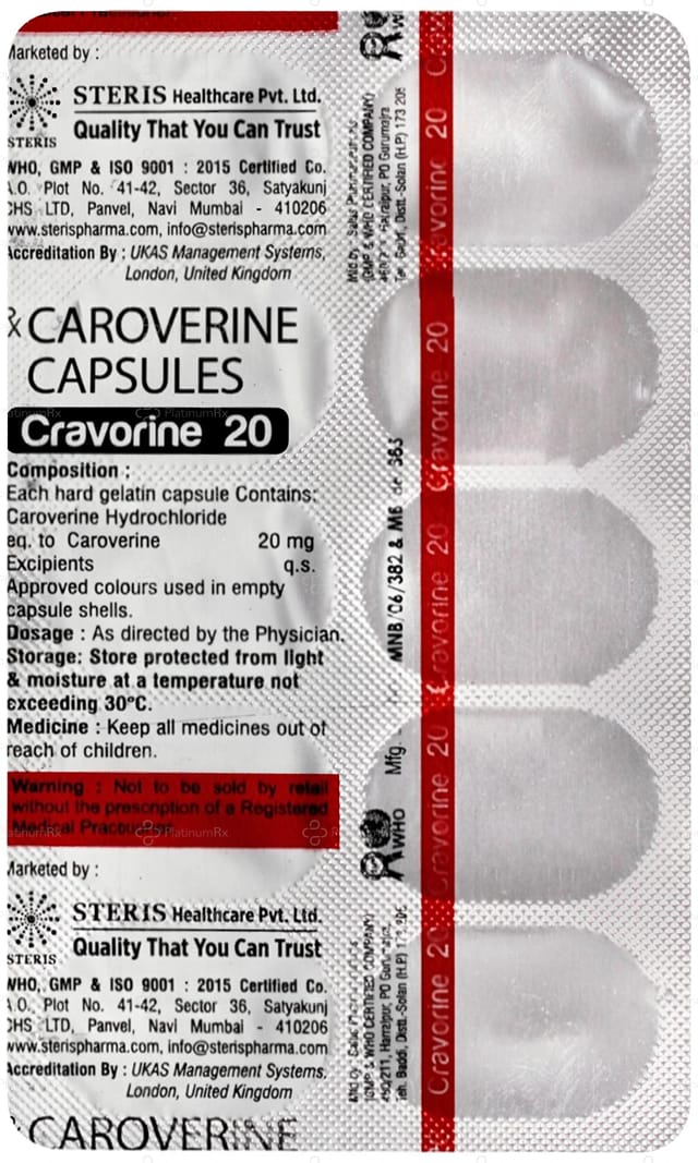 Cravorine 20mg Capsule 10s