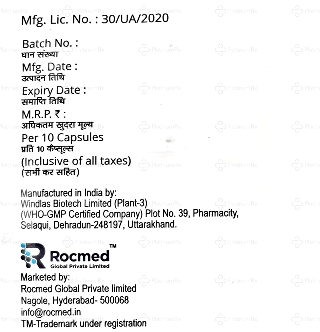 Rocstat CV 75/10mg Capsule 10s