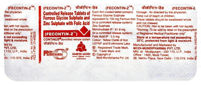 Fecontin Z Tablet CR 30s