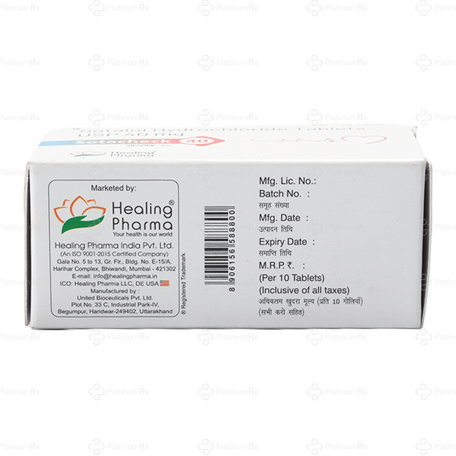 Sotacheck 40mg Tablet 10s
