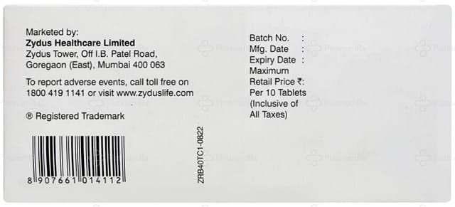 Zyrova B 180/40mg Tablet 10s
