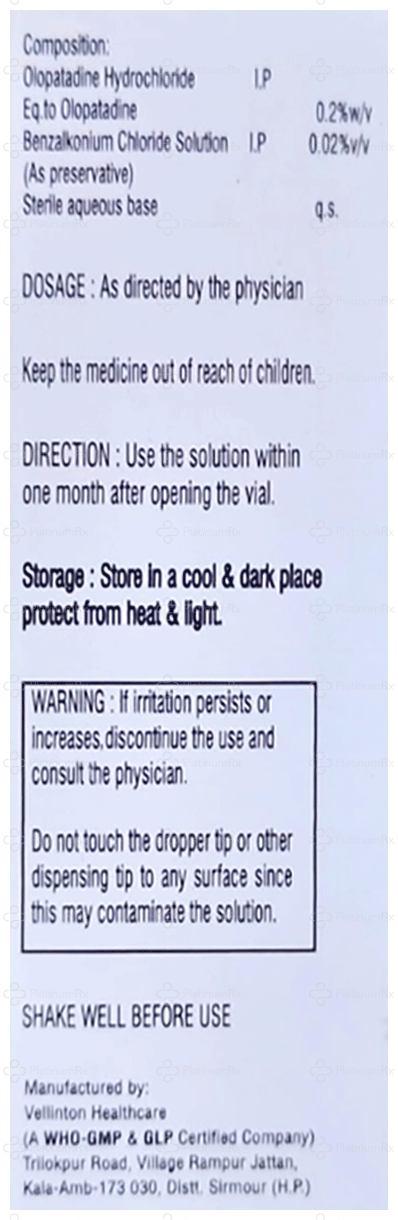 Oloribh 0.2% Ophthalmic Solution 5ml