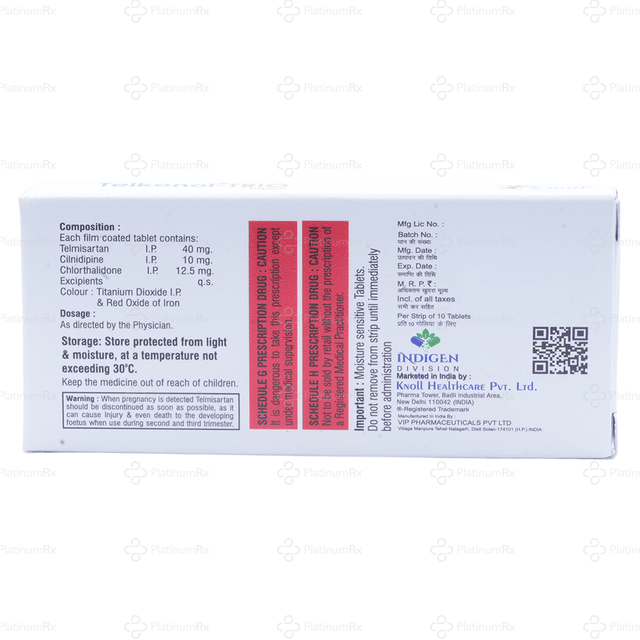 Telkonol Trio 40mg/10mg/12.5mg Tablet