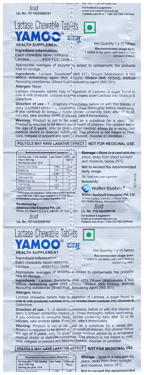 Yamoo 4500IU Chewable Tablet MD 10s